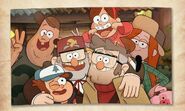 Familia Pines en Gravity Falls: El Libro de Bill