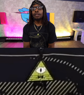 Bill Cipher in a MrBeast video