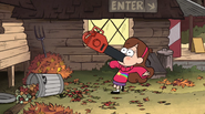 S1e1 mabel leaf blower accident