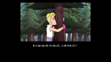 S1e17 Creggy kissing a tree