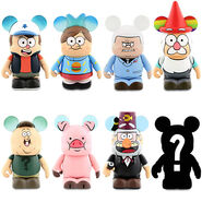 Dipper, Mabel, Gideon, Gnome, Soos, Waddles, Stan, and Mystery Figure.