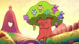S2e19 stuffed animal tree