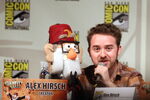 Alex Hirsch with Grunkle Stan Puppet