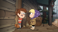 Dipper is suddenly wearing shoes.