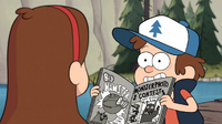 S1e2 dipper showing magazine to mabel