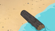 S1e15 log on beach