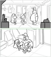 S2e11 storyboard Soos defends the vending machine