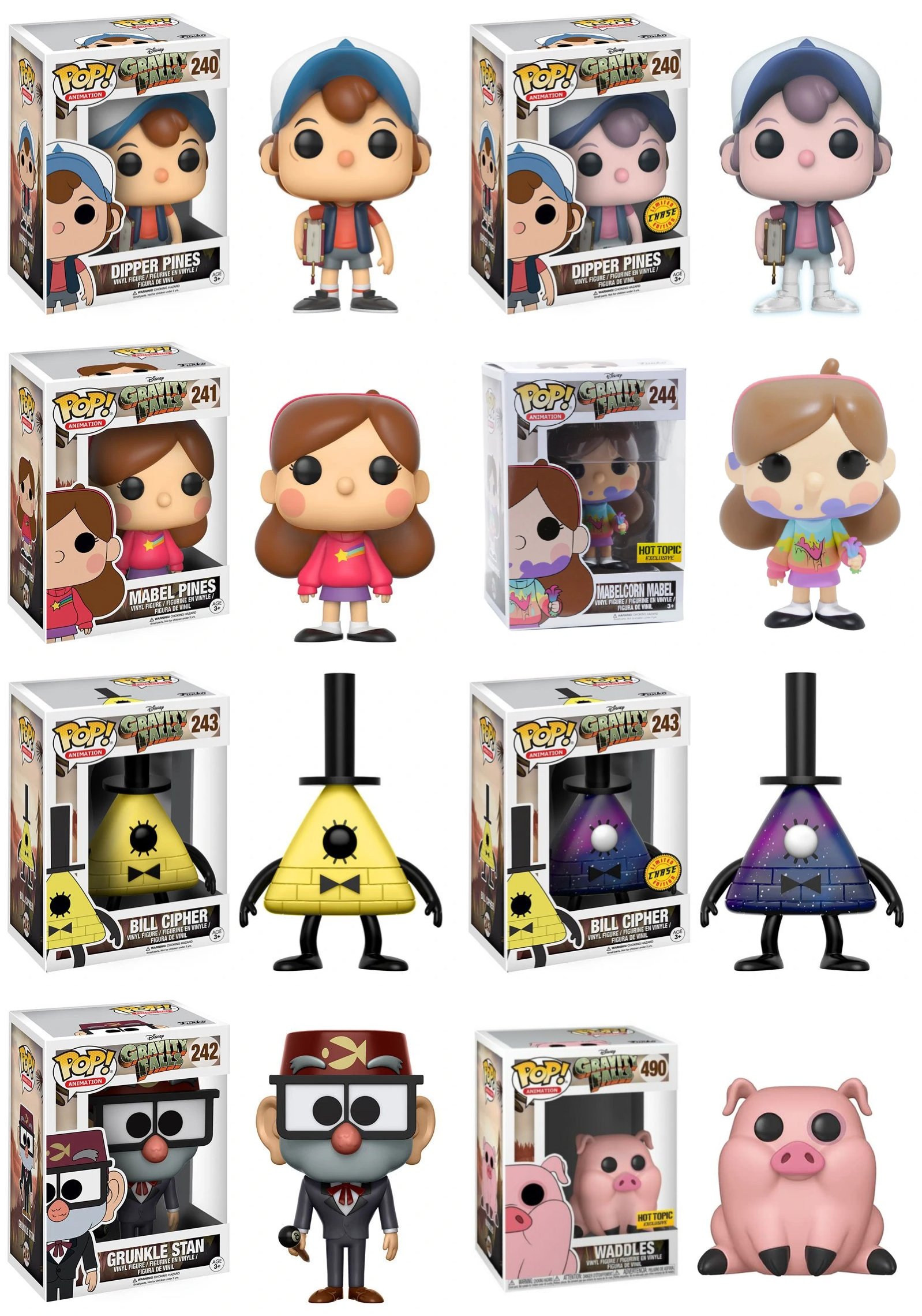 Gravity Falls Figures Toys Cartoon Character, Bill Dipper Stan Wendy Mabel  Soos