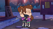 S1e1 awkward sibling hug