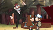 S1e3 grunkle stan stepping on coffin