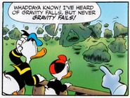 Donald mentions Gravity Falls