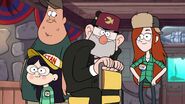 Soos wears his normal clothing.