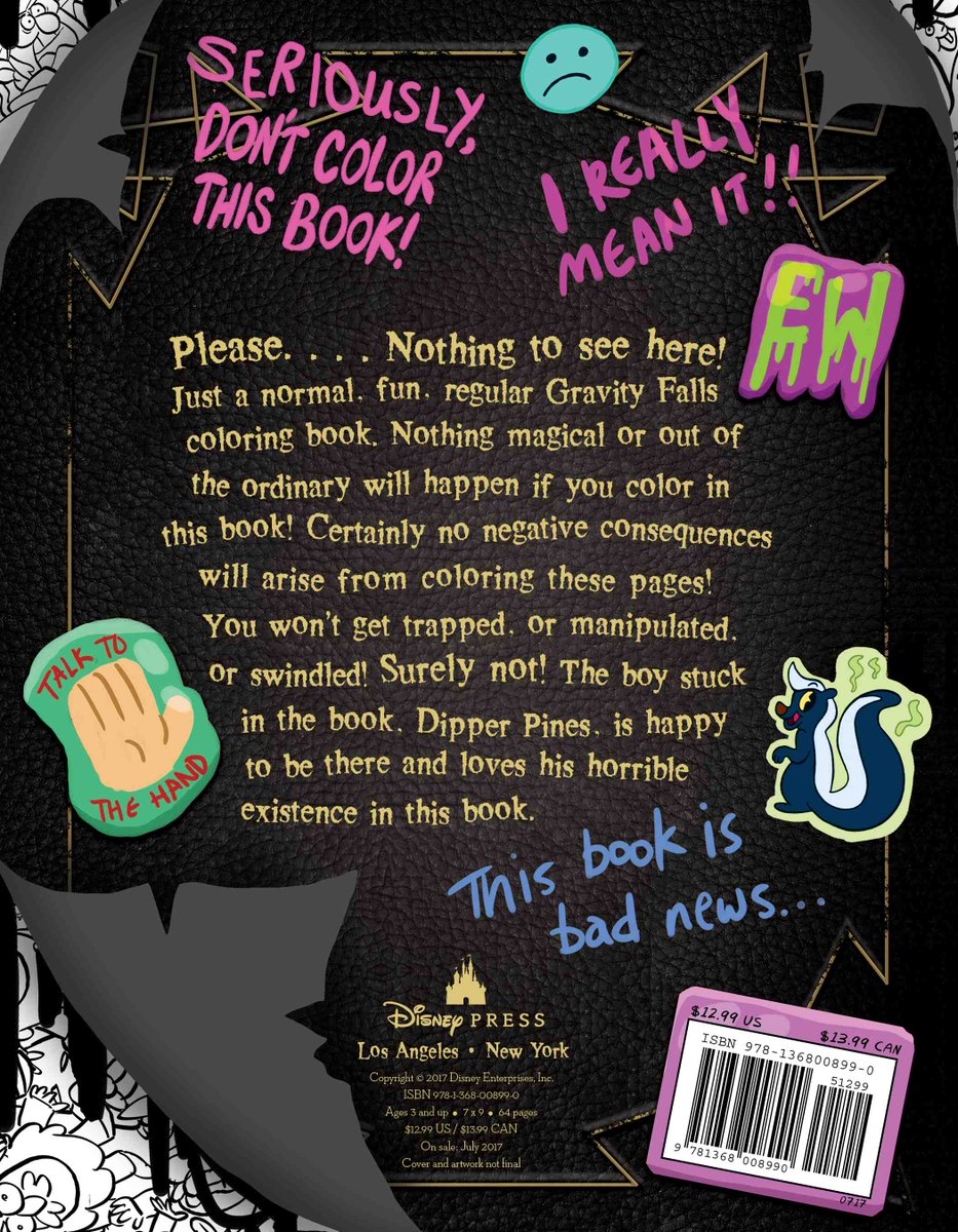 photo Gravity Falls Coloring Book don t color this book it s cursed