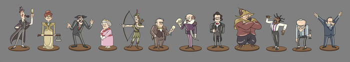 It does not include wax John Wilkes Booth or wax Abraham Lincoln, because neither were seen in the episode.