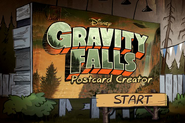 Game postcard creator start menu