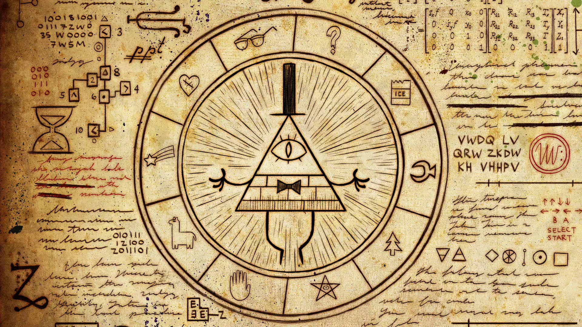 gravity falls symbol wheel