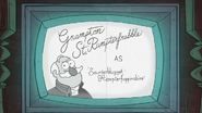 Grumpton Rumpelfumpel w roli wybuchowego sternika Saunterblugget Hampterfuppinshire.