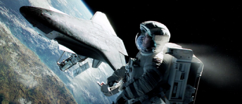 Gravity george clooney space spaceship