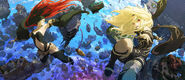 Raven appearing alongside with Kat in the cover art of Gravity Rush 2.