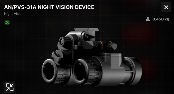 AN/PVS-31A Night Vision Device | Gray Zone Warfare Wiki | Fandom