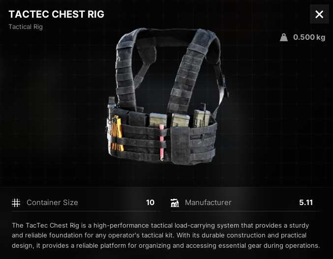 TacTec Chest Rig | Gray Zone Warfare Wiki | Fandom