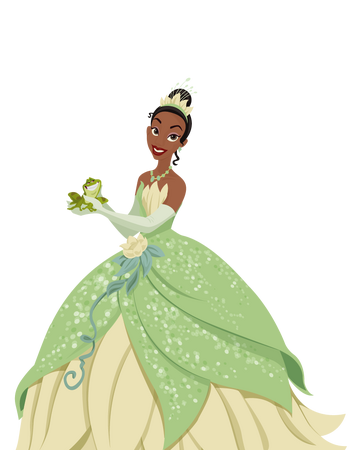 princess and the frog green dress