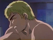 Onizuka hammers away at the wall Nanako dreads so much.