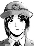 Eri Domyoji disguised as a police officer.