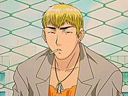 Onizuka smoking on the school's roof.