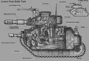 Cross section of a Leman Russ battle tank