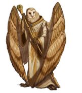 Scholar's winged owl form
