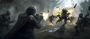 Helldivers fighting against Terminids.