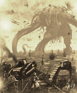 An unknown demonic entity terrifying a planet's inhabitants