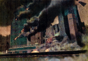 Golmar UN HQ burns