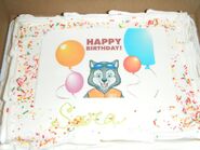 An older Wiley the Wolf design on a Birthday Cake.