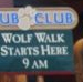 The Cub Club logo on a Wolf Walk sign found in Wisconsin Dells, WI