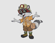 Higher resolution image of Oliver from the Oliver's Mining Company animation on Great Wolf Lodge's Instagram, drawn by Dom McKinnon.