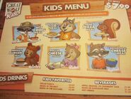 Great Wolf Kids Menu