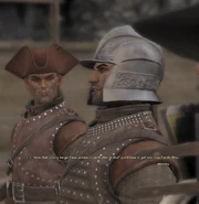 Confronting Captain Rolf at the ghost regiment camp