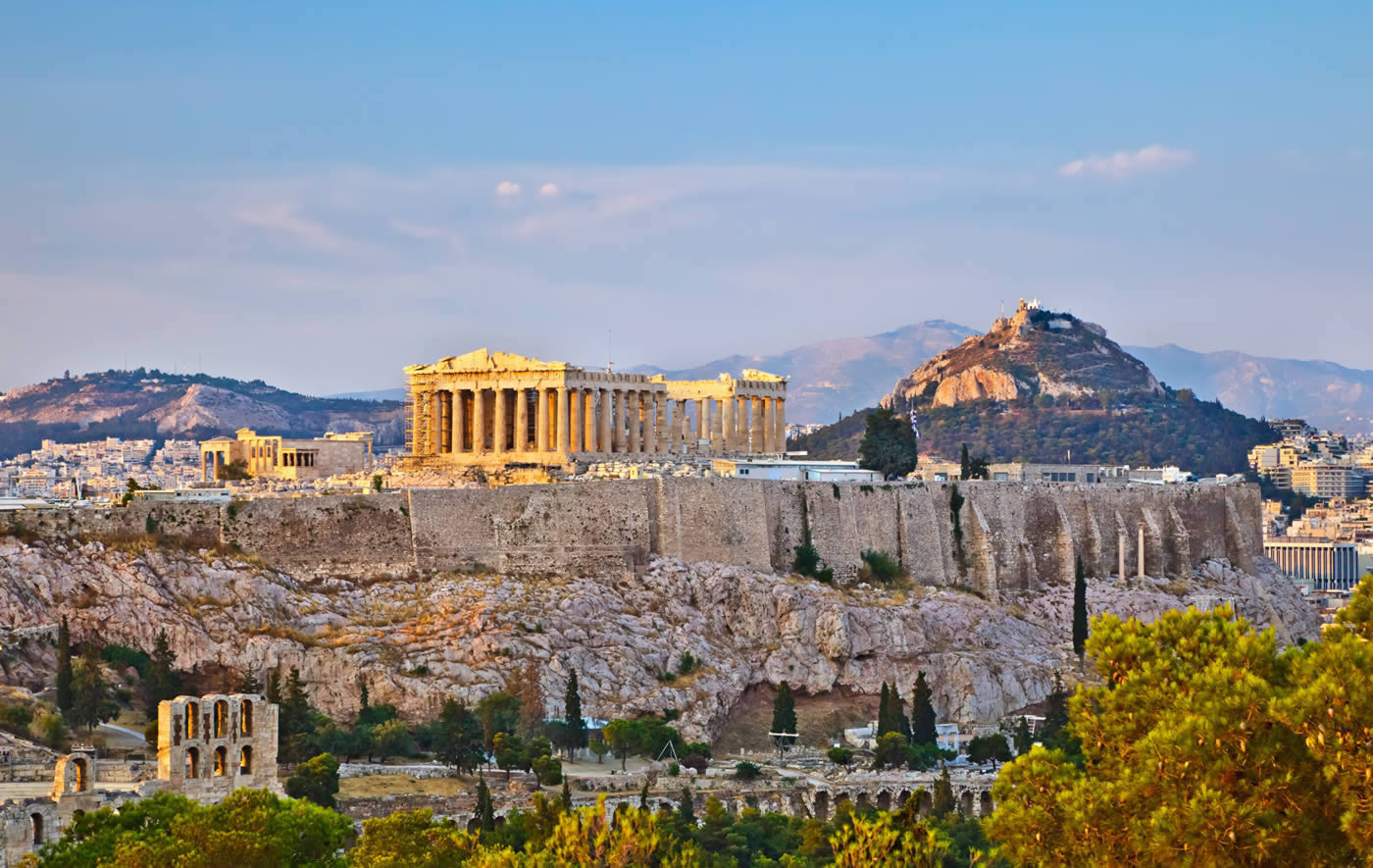 Athens Skyline at Twilight - Free Image for Desktop and Phone Wallpaper -  Alexandros Maragos