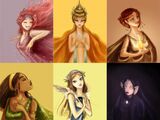 The six main goddesses