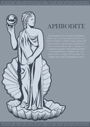 Modern Vector art of Aphrodite with a description in Latin