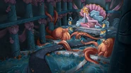 Artwork of Aphrodite in her temple by Sean Lee