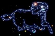 Aries (Latin for The Ram) is the constalation associated with Krios not only because of his Ram helmet but Titan of constellations