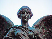 Statue of the Goddess Nike on the Titanic Engineers' Memorial, Southampton.