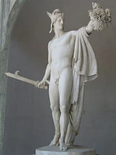 "Perseus with the Head of Medusa'" is a common subject for sculpture, here in an 1801 example by Antonio Canova