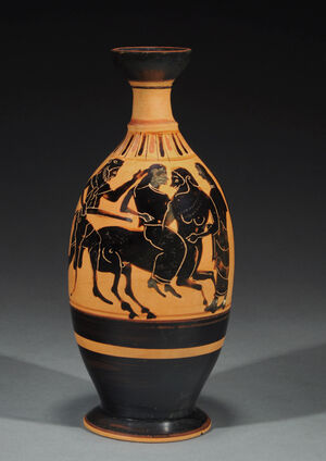 ATTIC BLACK-FIGURE SUB-DEIANIRA LEKYTHOS BY THE PHAROS PAINTER