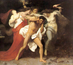 William-Adolphe Bouguereau (1825-1905) - The Remorse of Orestes (1862)