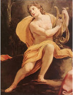 Apollo playing the lyre