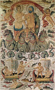 Hippokampoi pulling a chariot with Amphitrite and Poseidon